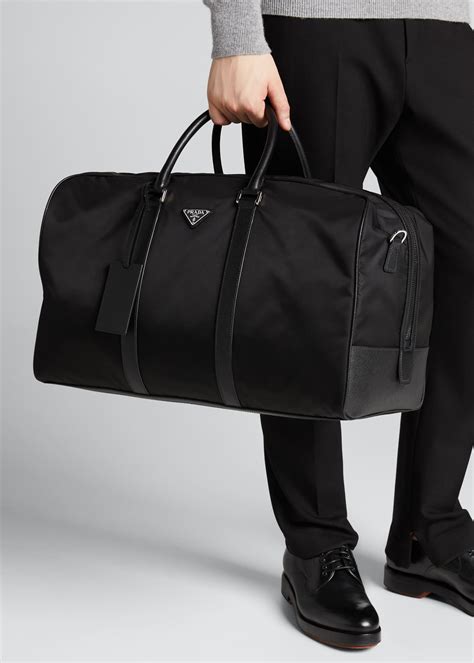 prada nylon luggage bag|Prada nylon duffle bag.